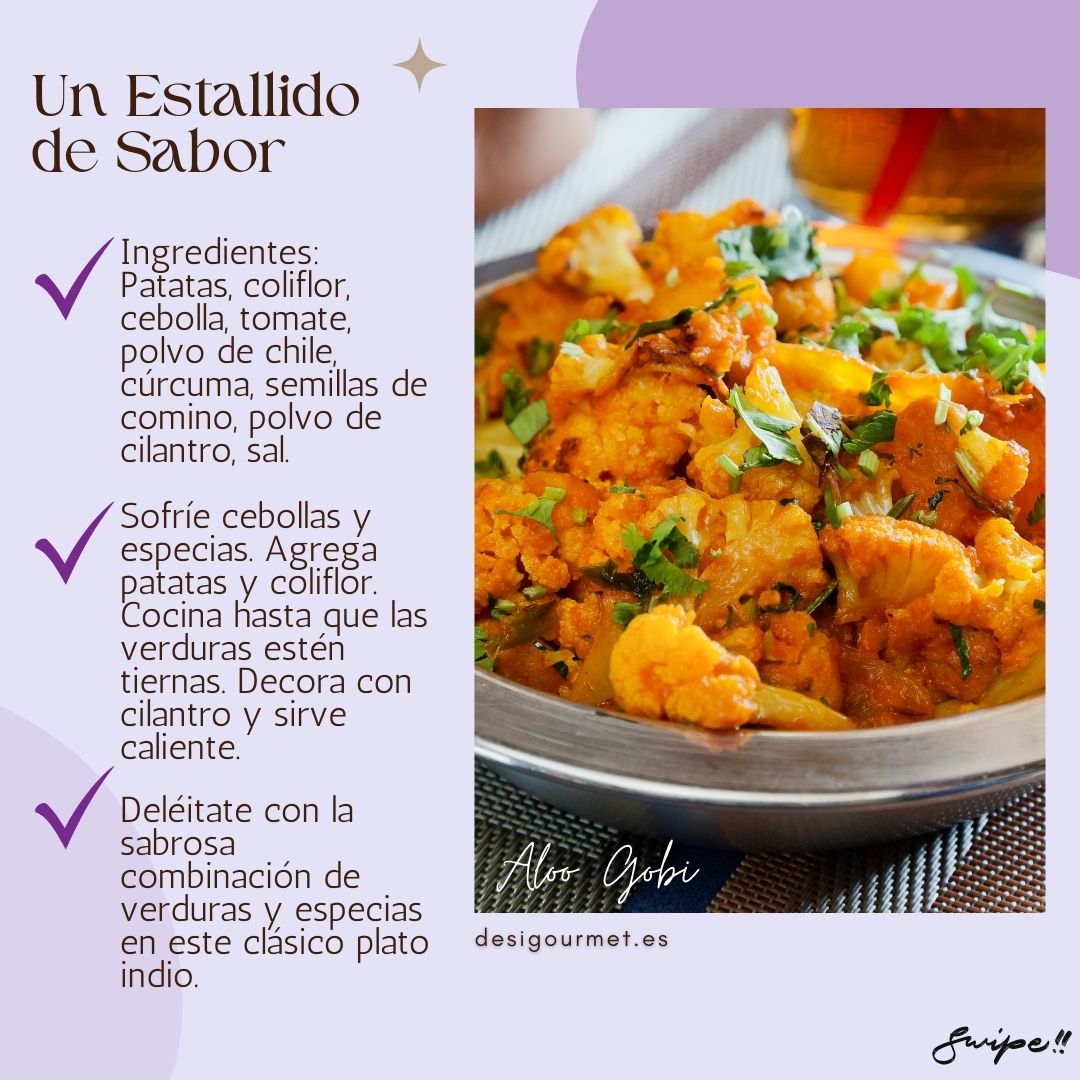 Un Estallido de Sabor  Enjoy a burst of flavor with our spiced vegetable dish. Perfectly seasoned with chilli, cumin, and turmeric for a delicious and healthy meal. #Vegetarian #Spices #Flavor