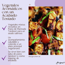 Cargar imagen en el visor de la galería, Savor the crispy and aromatic roasted vegetables mixed with Patak&#39;s Tandoori Marinade Paste. A healthy side dish or main, these veggies bring a splash of Indian spices to any meal, making it vibrant and delicious.