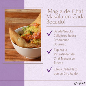 ¡Magia de Chat Masala en Cada Bocado!  Meta Description: "From street snacks to gourmet dishes, discover the versatility of Chunky Chat Masala in every bite. Perfect for a tangy twist! desigourmet.es"