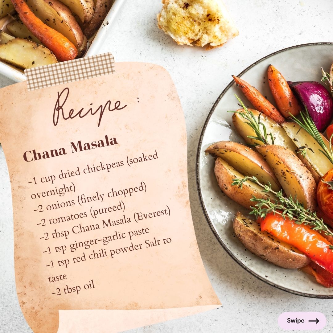 Recipe "Prepare delicious Chana Masala with Everest Masala. Easy recipe with chickpeas, tomatoes, onions, and aromatic spices. Perfect for a hearty meal."