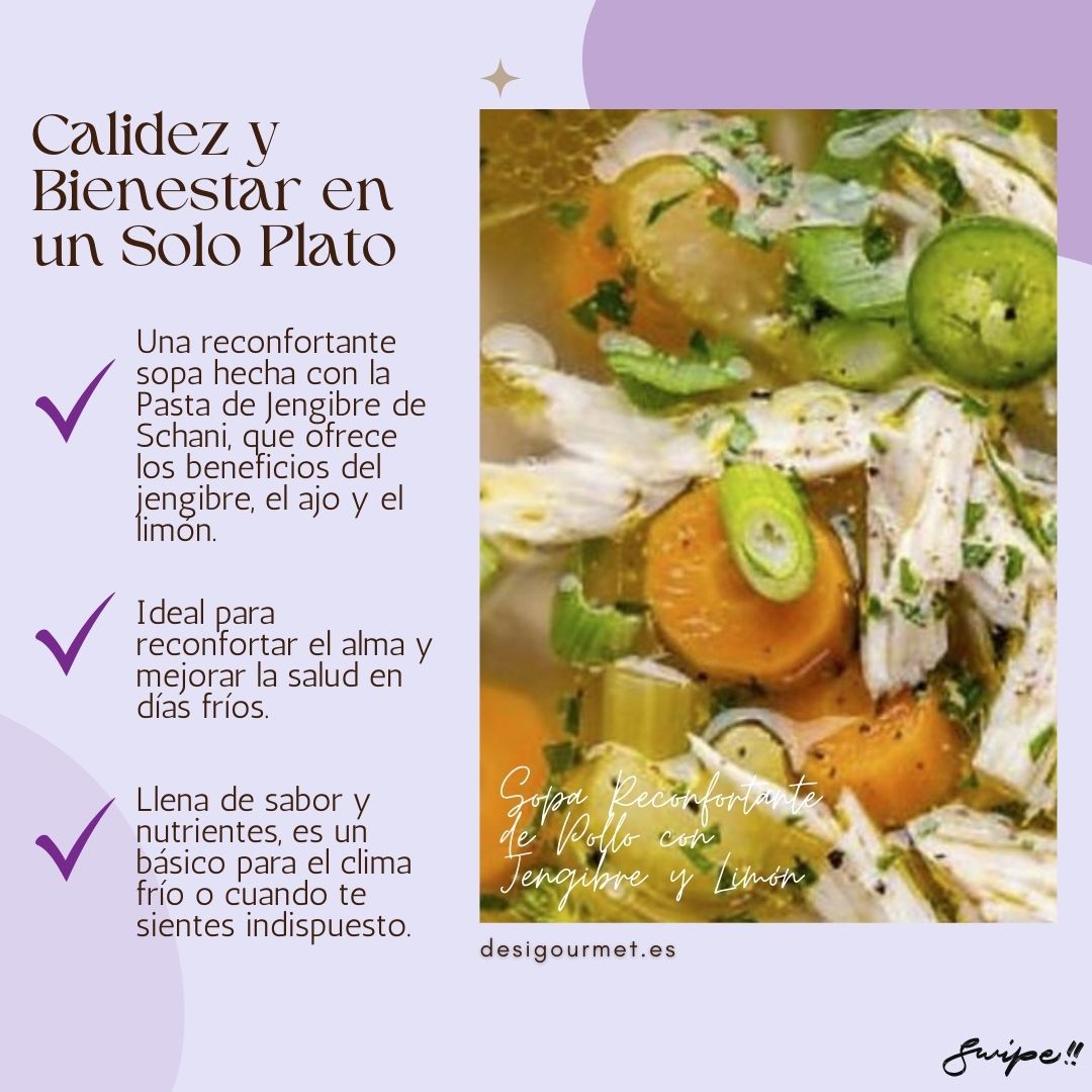 Meta Description: "Warm your soul with a comforting bowl of noodle soup enhanced with Schani's Ginger Paste. Rich in flavors and nutrients, this soup is a soothing remedy for chilly days or whenever you need a boost. Its blend of ginger, garlic, and lemon makes it a must-have for comfort food lovers."