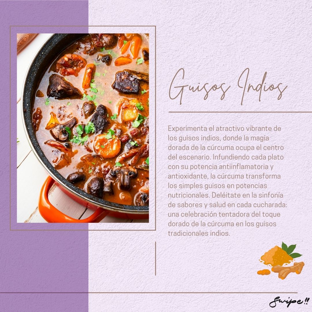 "Experience the vibrant allure of Indian stews with turmeric. Infused with anti-inflammatory and antioxidant power, turmeric transforms simple stews into nutritional delights."