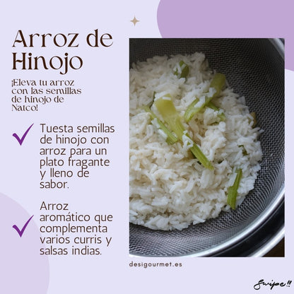 Arroz de Hinojo: "Toast fennel seeds with rice for a fragrant, flavorful dish. Aromatic rice that complements various curries and Indian sauces. Delicious and aromatic! #FennelRice"