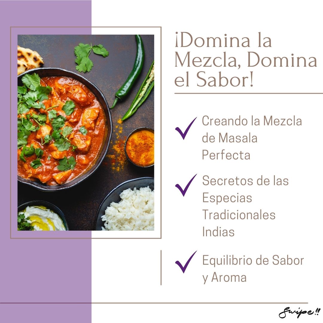¡Domina la Mezcla, Domina el Sabor!: "Create the perfect masala blend. Discover secrets of traditional Indian spices. Achieve the ideal balance of flavor and aroma in your dishes."