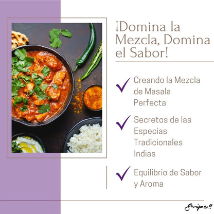 ¡Domina la Mezcla, Domina el Sabor!: "Create the perfect masala blend. Discover secrets of traditional Indian spices. Achieve the ideal balance of flavor and aroma in your dishes."