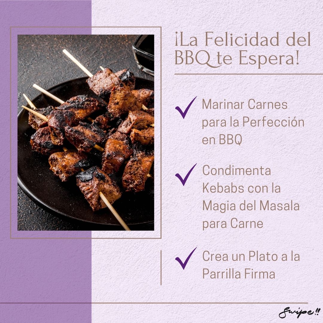 ¡La Felicidad del BBQ te Espera!: Marina carnes a la perfección en BBQ, condimenta kebabs y crea platos a la parrilla firmes con Masala para Carne de MDH. 🍢🔥