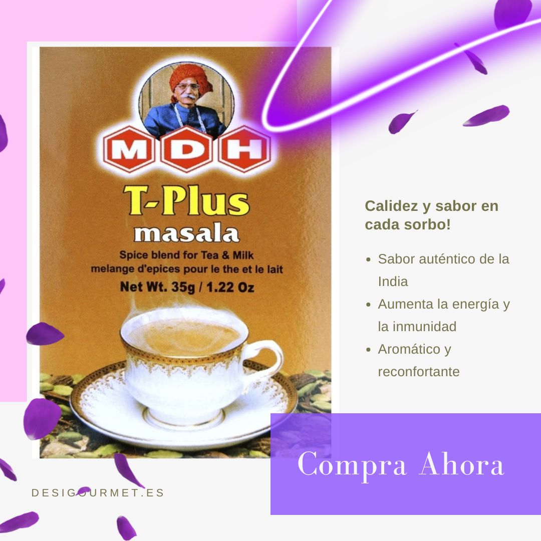 MDH Masala Chai Spice Blend 35g: Authentic Indian spice mix for a warming, aromatic tea experience. Buy now from DesiGourmet.es.