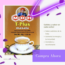 Cargar imagen en el visor de la galería, MDH Masala Chai Spice Blend 35g: Authentic Indian spice mix for a warming, aromatic tea experience. Buy now from DesiGourmet.es.