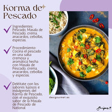 Cargar imagen en el visor de la galería, Korma de Pescado  &quot;Deléitate con los sabores lujosos e indulgentes del Korma de Pescado, con el exquisito sabor de la Masala de Pescado de National. #KormaDePescado #RecetasDesiGourmet #DesiGourmet&quot;