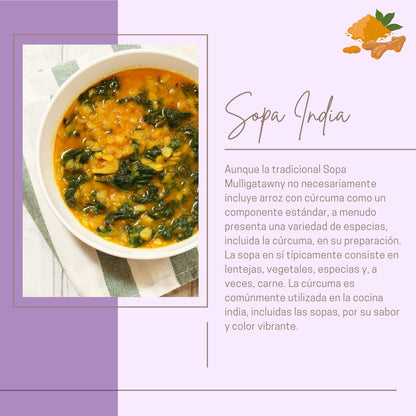 "Traditional Indian soup often features turmeric for its vibrant color and flavor. Enjoy a healthy mix of lentils, vegetables, and spices, making every spoonful a delightful experience."