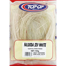 Cargar imagen en el visor de la galería, Fideos para postre tradicional con Helado | Starch strands for Ice cream dessert | White Falooda sev 100g