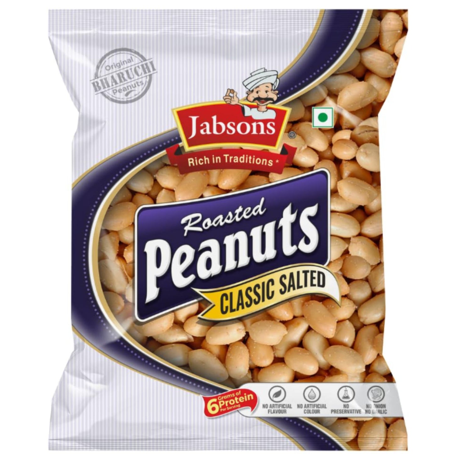 Aperitivos Cacahuetes | Classic Salted Roasted Peanuts 140g Jabsons