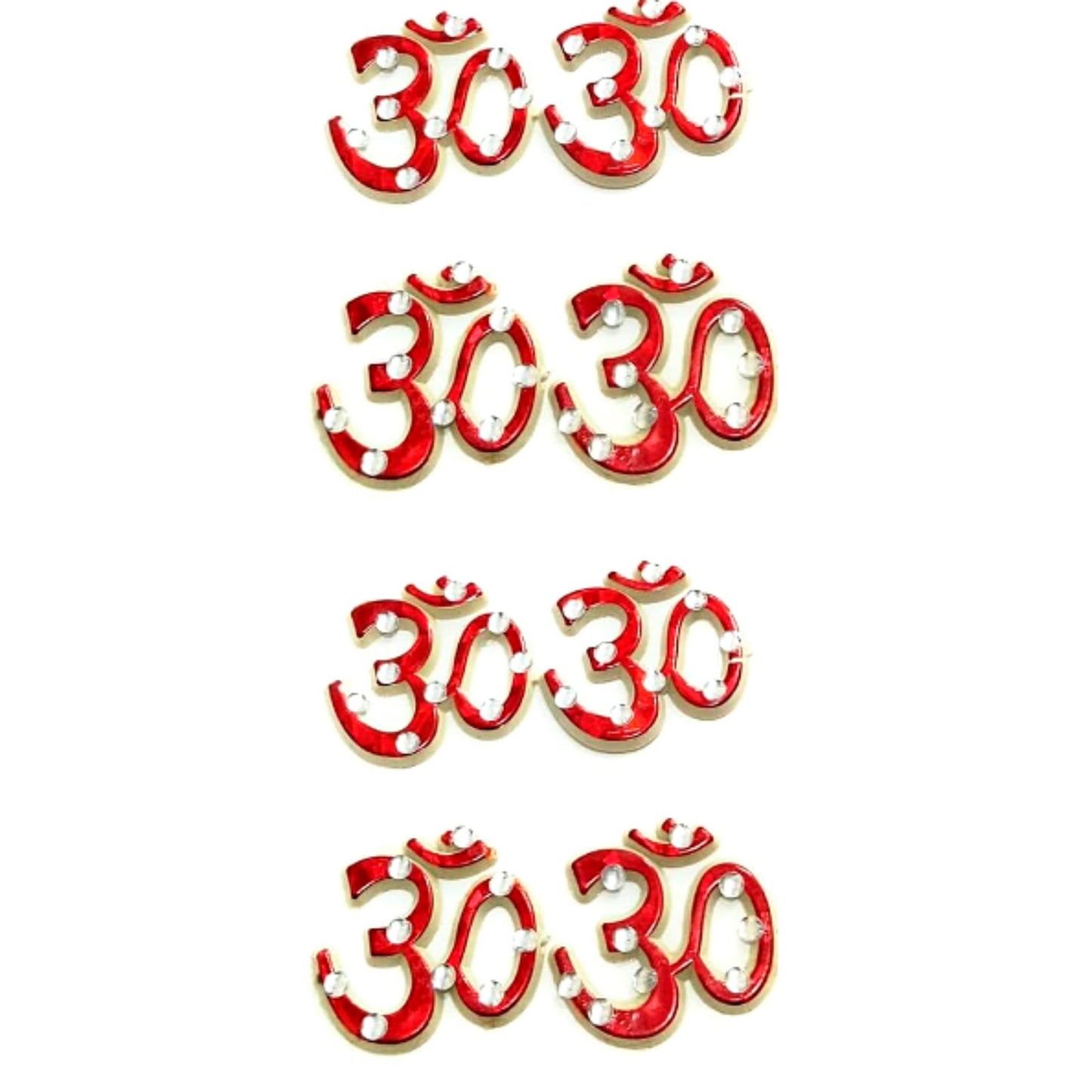 Plastic sticker for decoration | Om Sticker Red handcrafted for home decoration