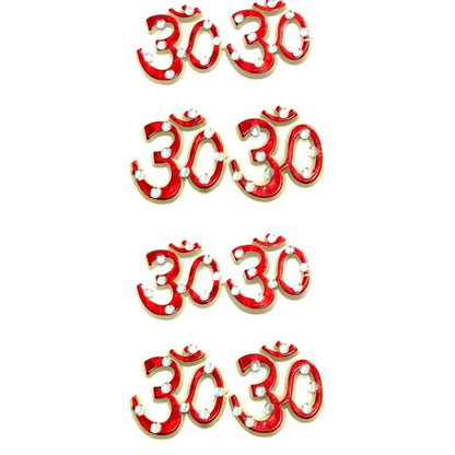 Plastic sticker for decoration | Om Sticker Red handcrafted for home decoration