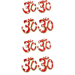Pegatina de plástico para decoración | Om Sticker Red handcrafted for Home Decoration