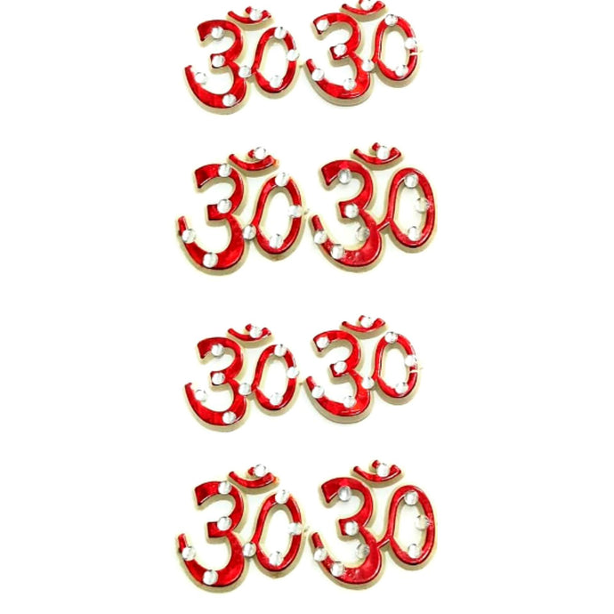 Pegatina de plástico para decoración | Om Sticker Red handcrafted for Home Decoration