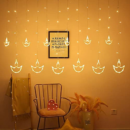 Luces de cadena LED para decoración | LED String Lights, Diya string Lights ,3.5m/11.5ft 138 LED for any Festival (Warm White)