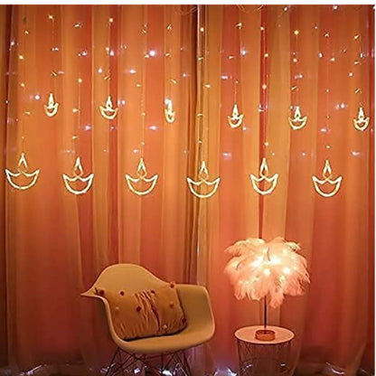 Luces de cadena LED para decoración | LED String Lights, Diya string Lights ,3.5m/11.5ft 138 LED for any Festival (Warm White)