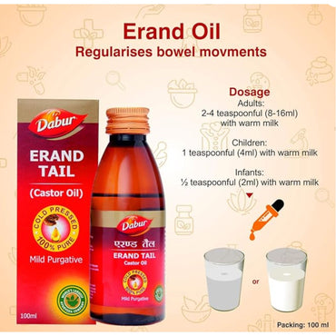 Aceite de Ricino | Castor Oil (Erand Tail) 100ml Dabur