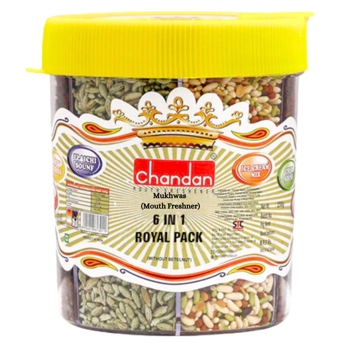 Masticable Digestivo refrescante | Mixed Mouth Freshener | Mukhwas 6 in 1 Tin 250g Chandan