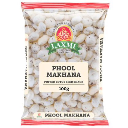 Semillas de Loto infladas | Popped Lotus Seeds | Phool Makhana 100g Lakshmi