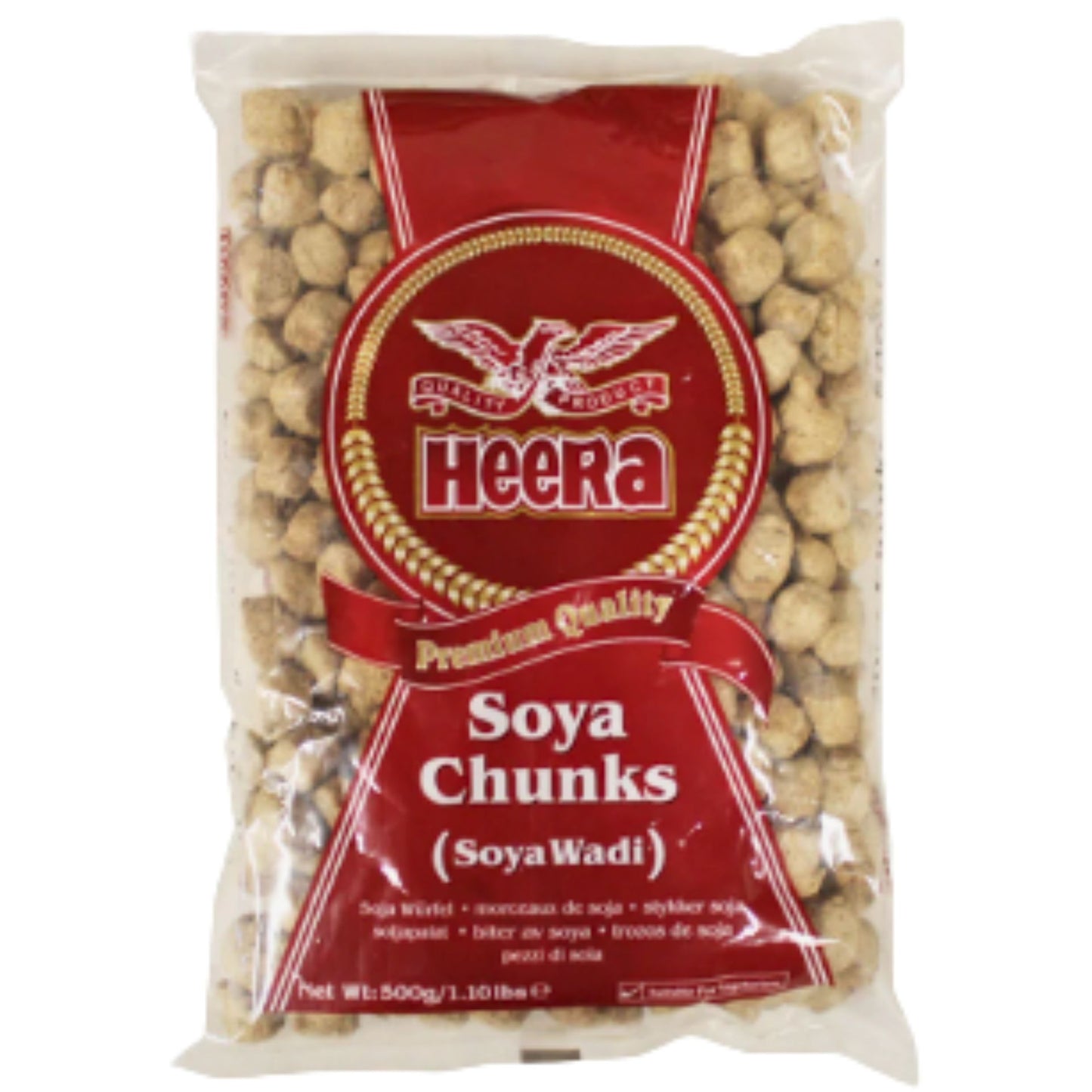 Soja Texturizada extra gruesa | Soya Chunks (Soya Wadi) 500g Heera