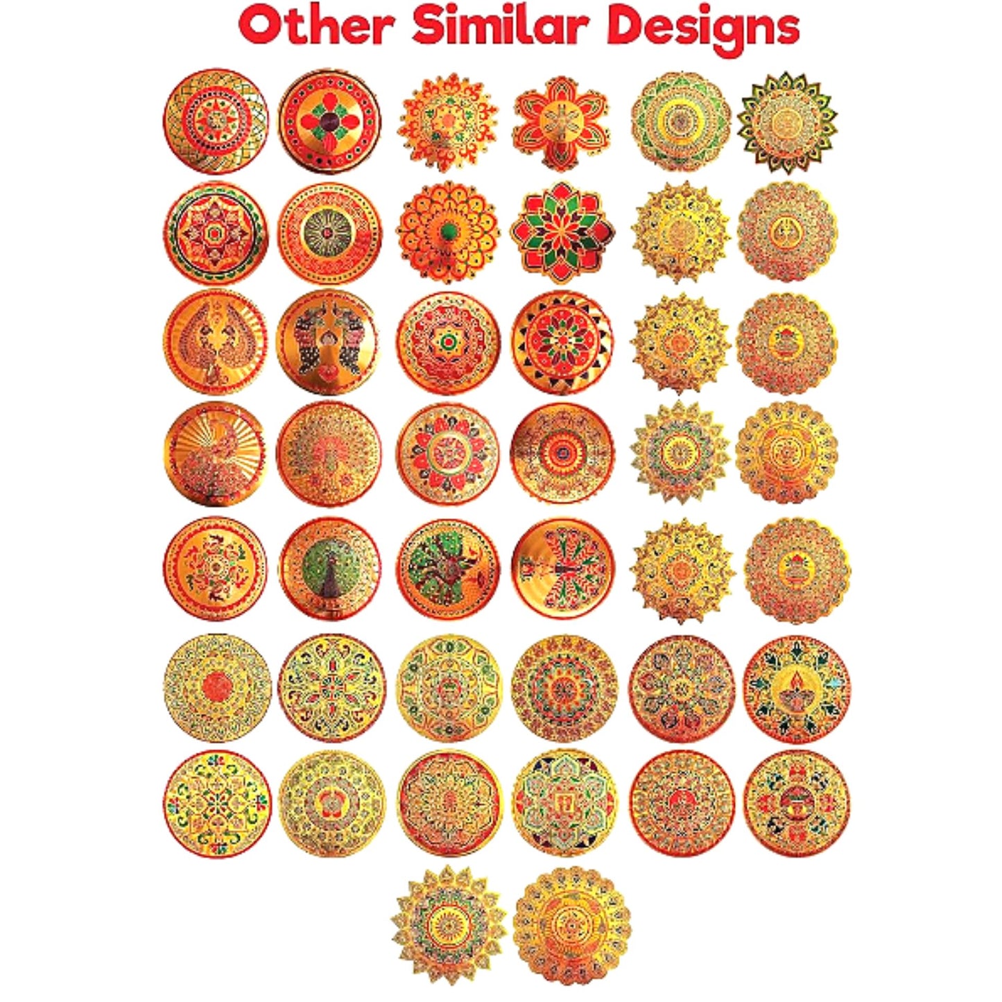 Pegatinas de piso con patrón Rangoli | Rangoli Pattern Floor Stickers in Golden (Floor Covering Area)