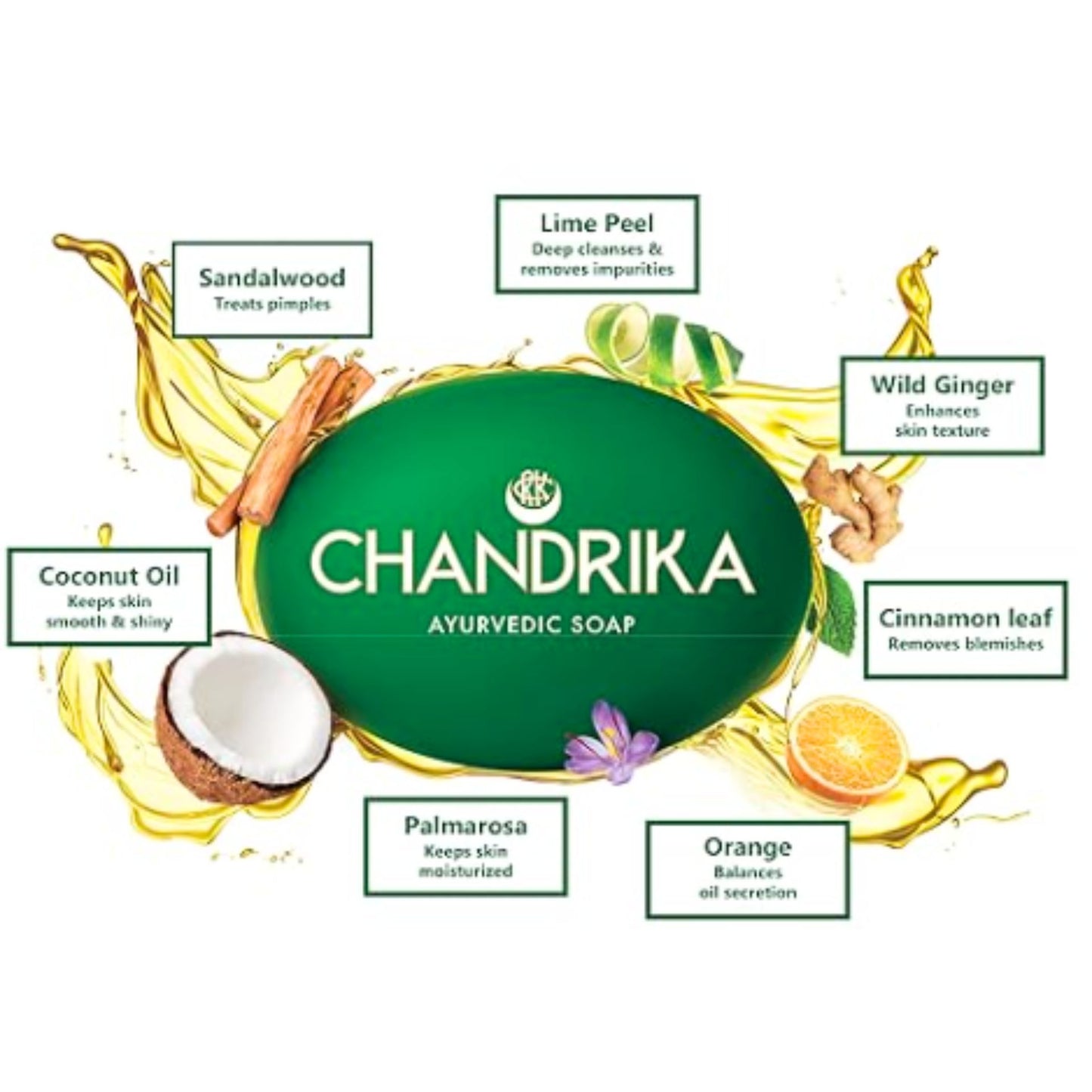 Original Ayurveda Soap I Ayurvedic Original Soap 75g Chandrika (Buy 1 Get 1 Free) (BB-June'25)