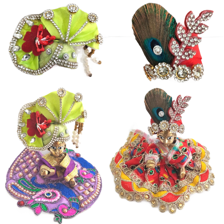 Head decoration | Designer Crown for god | Designer Mukut for pooja (size 1)