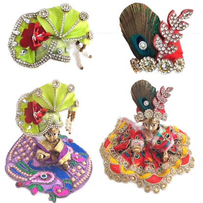 Head decoration | Designer Crown for god | Designer Mukut for pooja (size 1)
