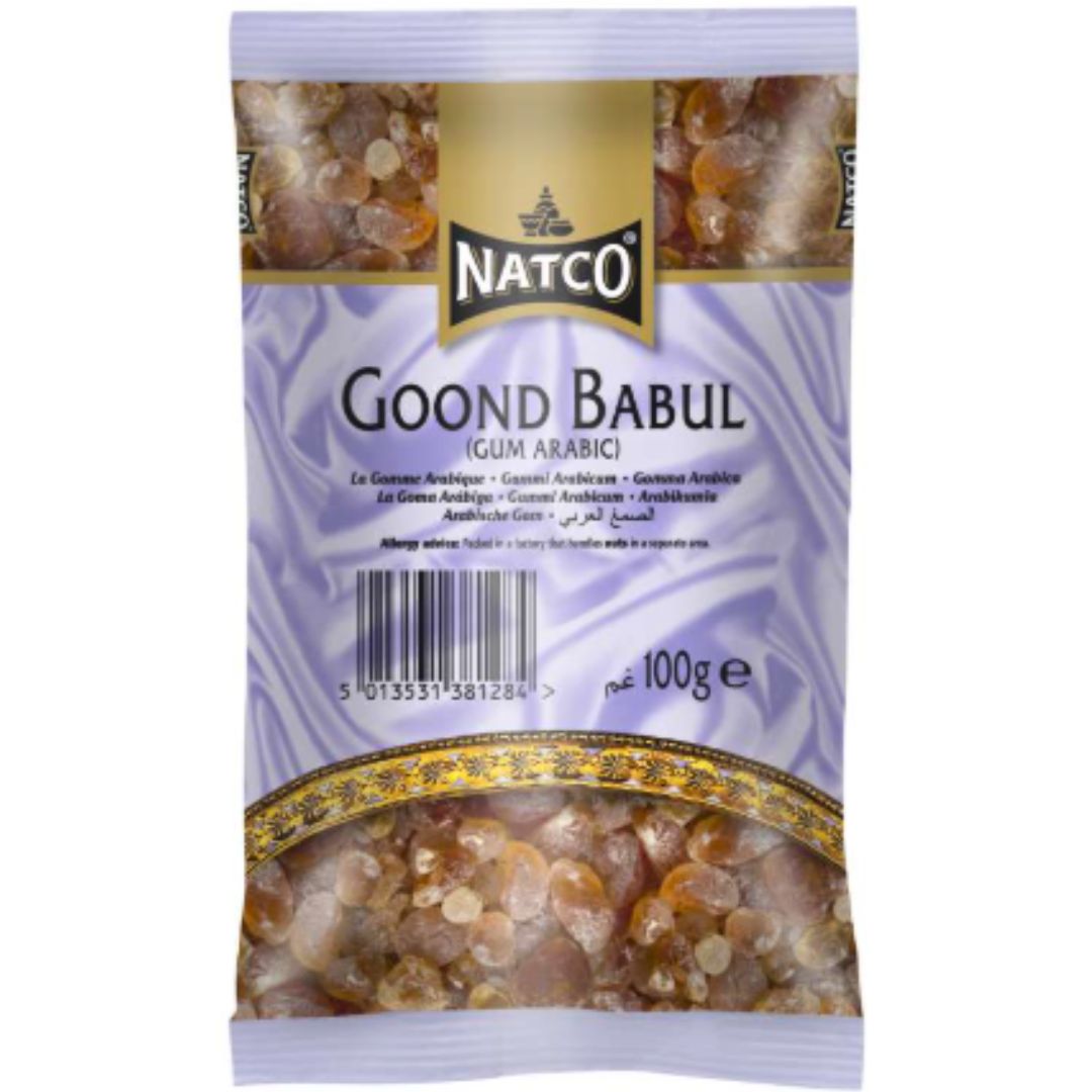Goma arabiga | Indian Gum Tragacanth | Goond Babul (gum arabica) 100g Natco (BB-Apr'26)