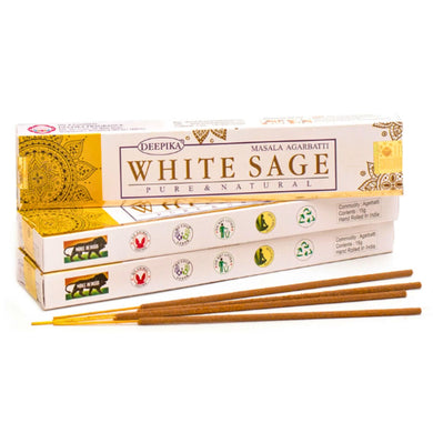 Incienso | Incense Stick White Sage (Masala Agarbatti ) 15g Deepika