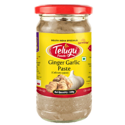 Pasta de jengibre y ajo | Ginger Garlic Paste 300g Telugu Foods