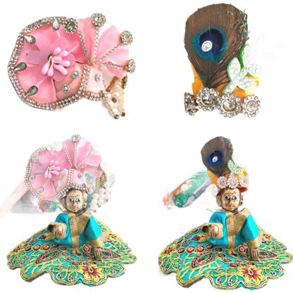 Head decoration | Designer Crown for god | Designer Mukut for pooja (size 2)