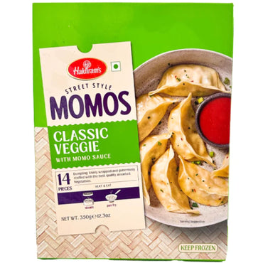 Dumplings o Momo's vegetarianos clásicos | Momo's Classic Veggie Street Style 350g (Frozen) Haldiram