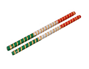 Juego de palos de danza multicolor para festival Navratri Dandiya | Dandiya Multicolour Sticks Set (Wooden) for Navratri Garba Dance 14inches