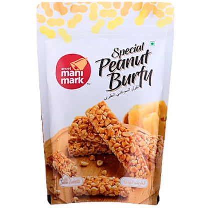 Dulce Turrón de Cacahuetes | Chikki Peanut Special Sliced Burfi 200g Manimark