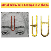 Load image into Gallery viewer, Herramienta aplicadora de Tika | Tika applicator tool | Tilak/Tika Stamps in U-shape in Metal