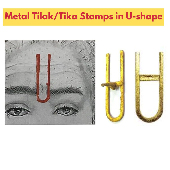 Herramienta aplicadora de Tika | Tika applicator tool | Tilak/Tika Stamps in U-shape in Metal