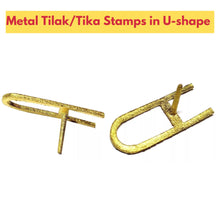 Load image into Gallery viewer, Herramienta aplicadora de Tika | Tika applicator tool | Tilak/Tika Stamps in U-shape in Metal