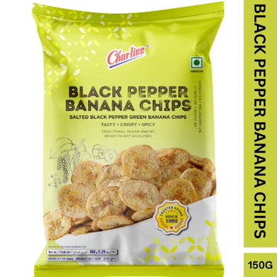 Aperitivos Plátano Chips de Pimienta | Black Pepper Banana Chips 150g Charliee