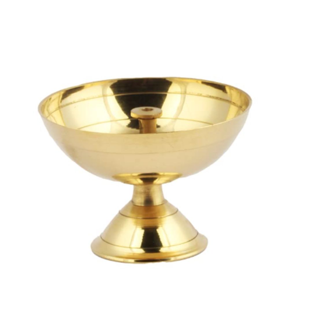 Diya (lámpara) Latón | Brass Akhand Jyoti Diya (Oil Lamp) Size -7, Deepak for Pooja