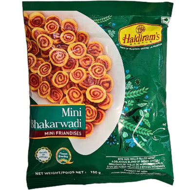 Aperitivos Mini BhakharWadi | Fine Flour Fried Stuffed Small Rounds | Mini Bhakhar Wadi 150g Haldiram