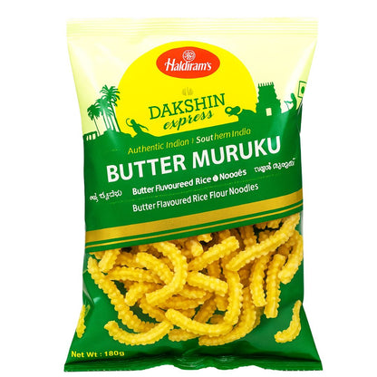 Aperitivos Murukku | Butter Murukku (Crunchy rice flour sticks) 180g Haldiram