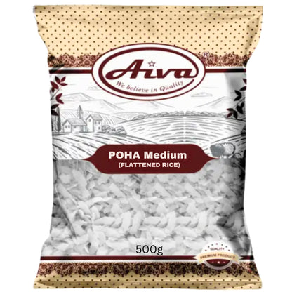 Copos de Arroz | Rice Flakes Medium | Poha Medium 500g Aiva