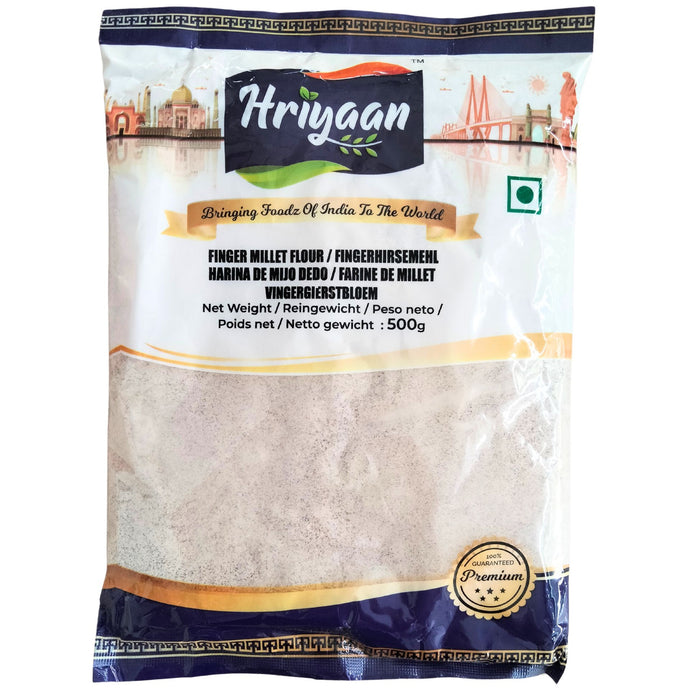 Harina de Mijo Africano | Finger millet flour | Ragi Flour (Nachni Atta) 500g Hriyaan