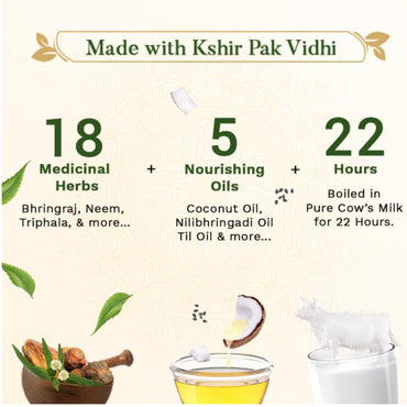 Aceite capilar ayurvédico | Ayurvedic Hair Oil 100ml with 18 Herbs & 6 Essential Oil, SESA
