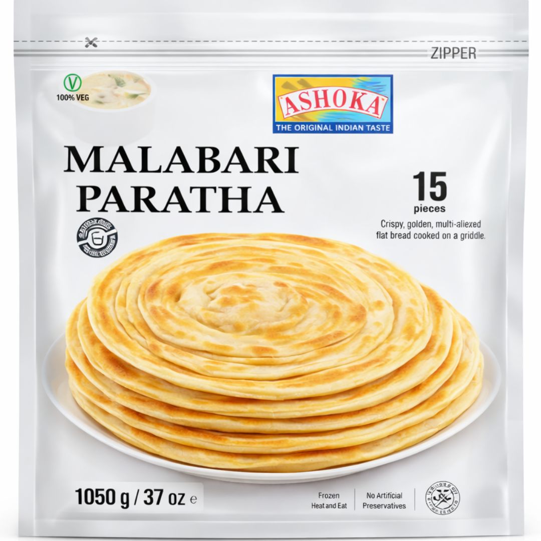Pan Indio Paratha (Congelado) | Malabari Paratha 1050g/15pcs. Ashoka (Frozen)
