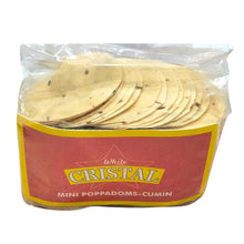 Cargar imagen en el visor de la galería, Papadum Pequeño de Comino | Papad mini Cumin 200g White Cristal