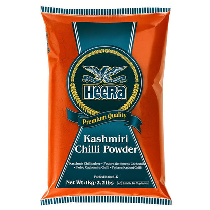 Chile de Cachemira en polvo | Kashmiri Mirch | Kashmiri Chilli Powder 1kg Heera